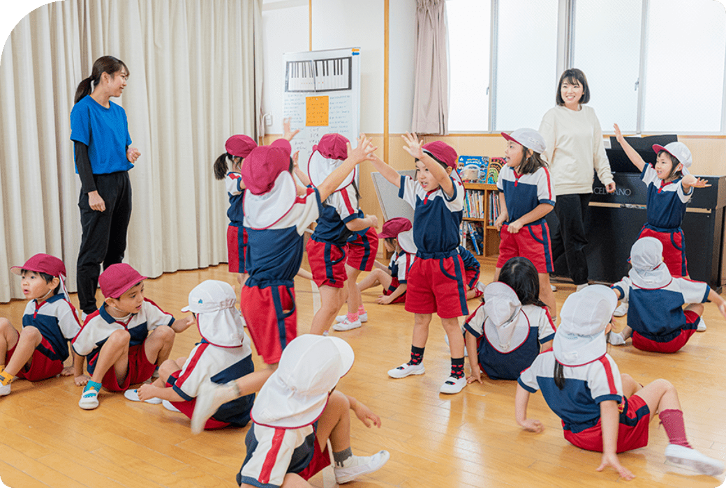 子どもたちは安心して遊びに集中